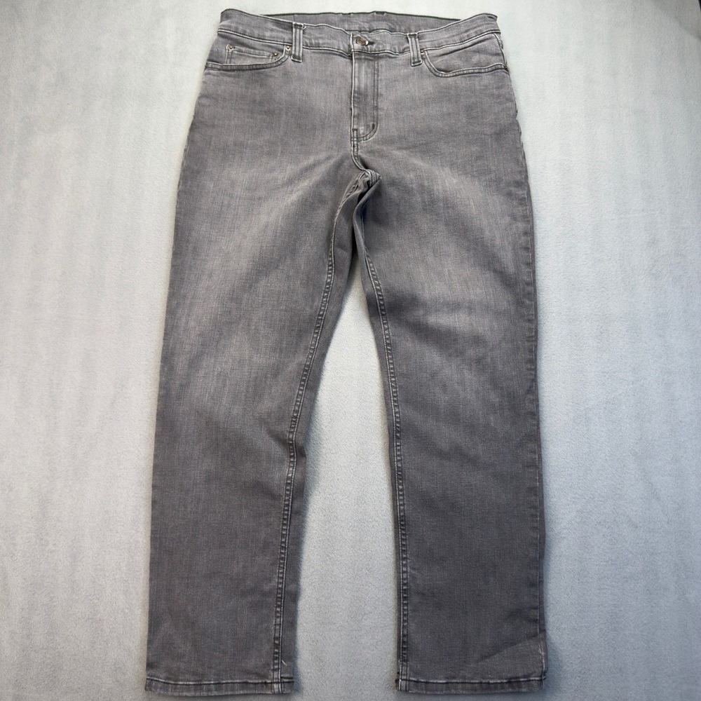 LL Bean BeanFlex Standard Fit Jeans Gray Denim Mens 36x29